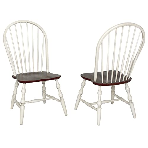 Distressed Antique White With Chestnut Brown