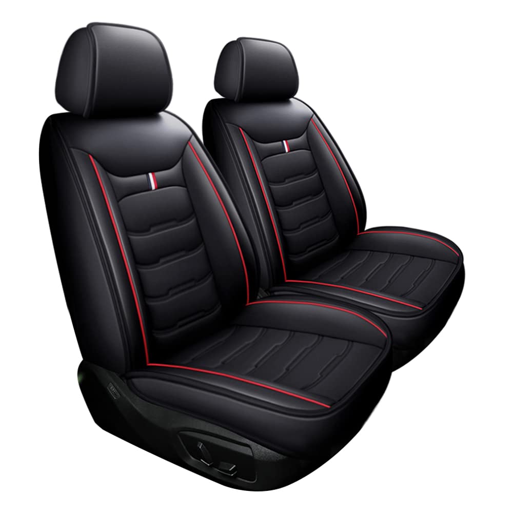 Premium PU Leather Car Seat Covers for Mercedes-Benz E200 E250 E290 E350 Sedan (2004-2022) - Full Set Front & Rear Seat Protectors in Black/Red - 5-Seat Custom Fit for Luxury Car Interior Protection - Perfect for Daily Commute, Road Trips & Family Travel