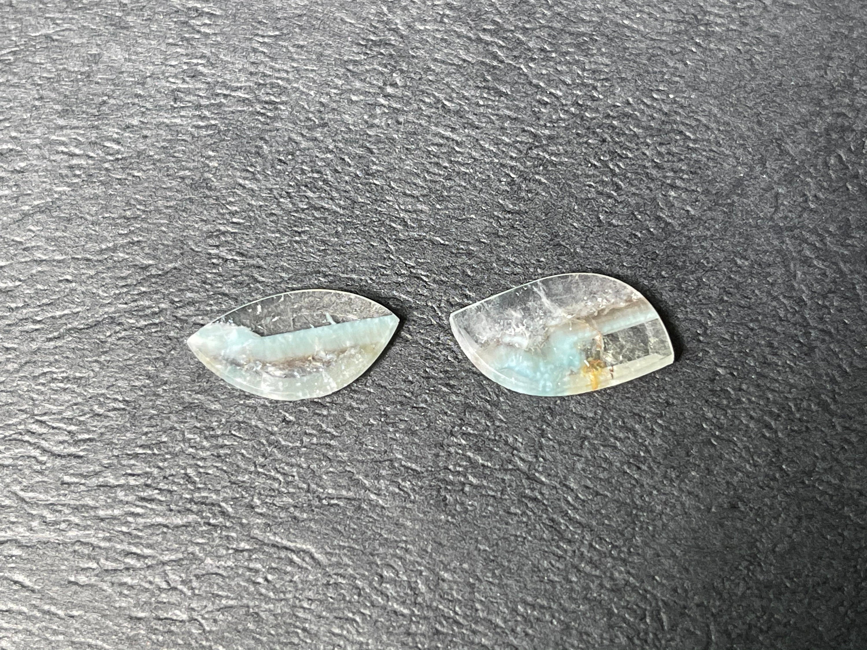 GILALITE Cabochons - Medusa Paraiba Quartz Striped Marquise Gemstones for Jewelry Making (43809) | DIY Beading, Pendants & Handcrafted Jewelry Supplies