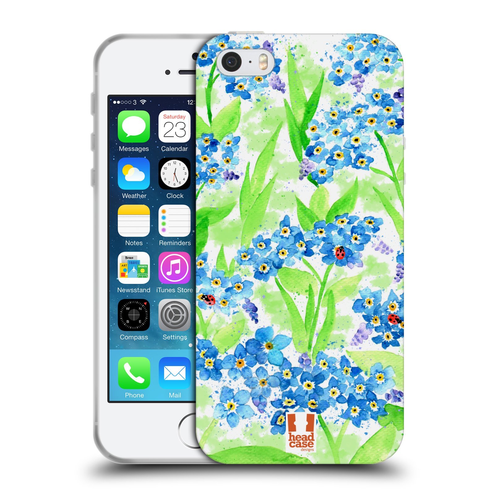 Head Case Designs Forget Me Not Spring Flowers Soft Gel Phone Case for iPhone 5/5s/SE 2016 - Cute Floral Protective Cover for Everyday Use & Gift Giving