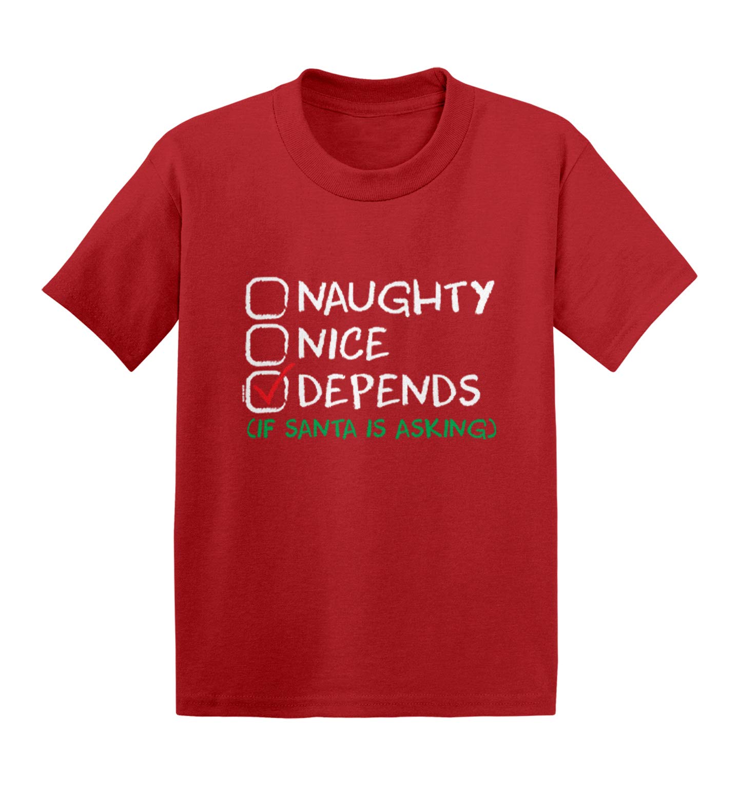 Naughty or Nice Santa Baby Cotton Jersey T-Shirt for Infants & Toddlers - Perfect for Christmas Photos, Holiday Parties & Family Gatherings
