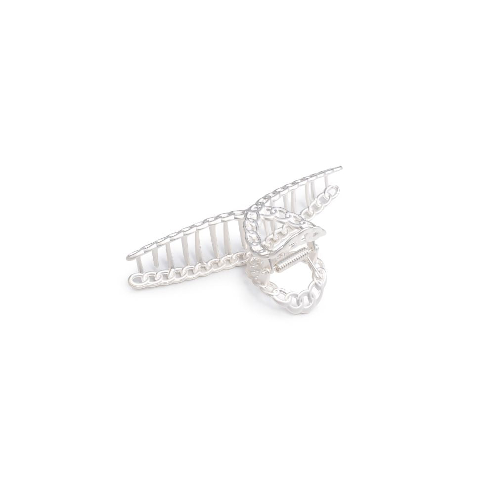 Elegant Chain Detail Hair Claw Clip - Non-Slip Hair Accessory for Women & Girls (Perfect for Parties, Weddings & Everyday Use)