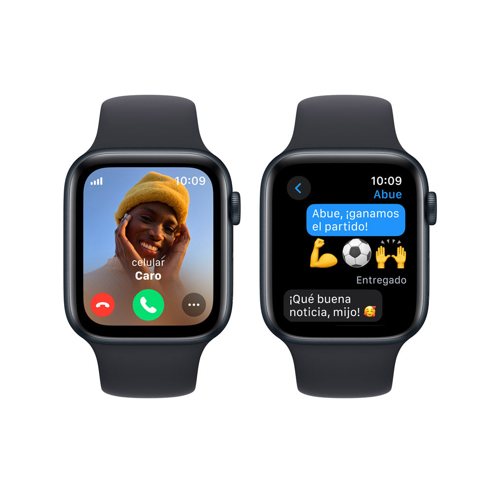 Apple Watch SE GPS + Cellular 44mm Midnight Aluminum Case with Midnight Sport Band M/L - Perfect for Fitness Tracking, Calls & Notifications on the Go