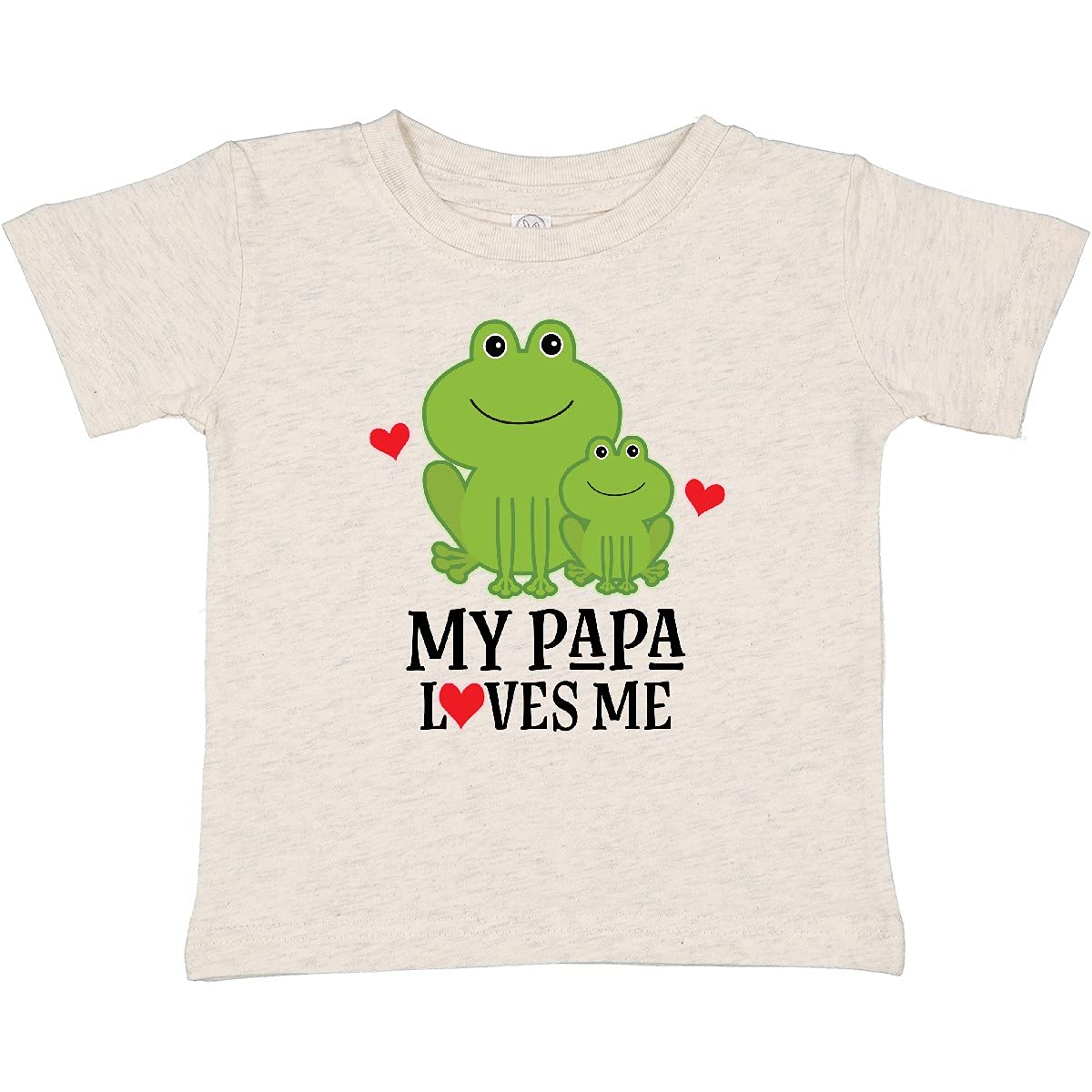 Inktastic My Papa Loves Me Boys Frog Baby T-Shirt - Cute Frog Graphic Tee for Toddler Boys - Soft Cotton Shirt for Playtime, Daycare & Family Photos
