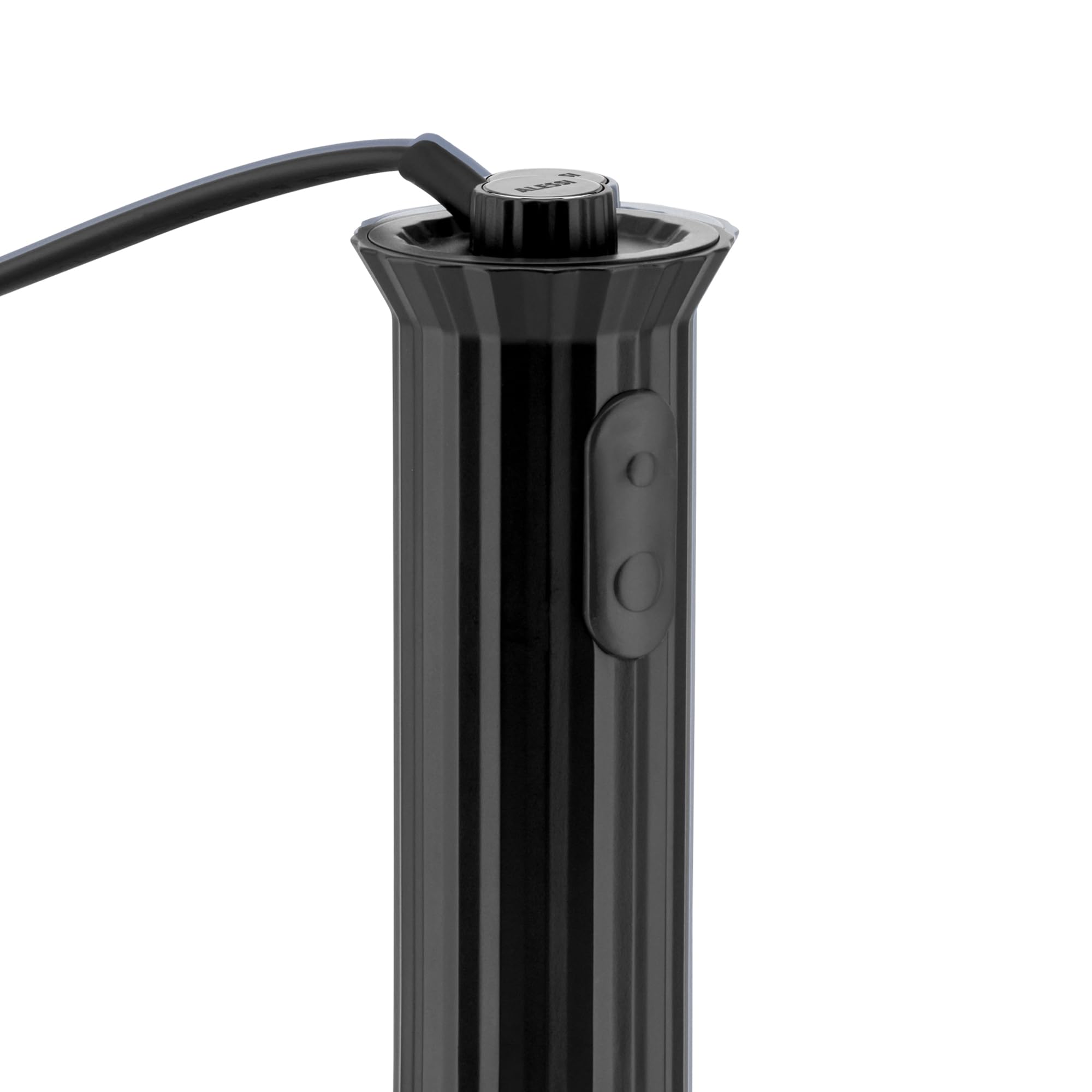 Alessi Plissé MDL10SB/US - 200W Hand Blender with Measuring Jug, Whisk & Chopper - Black Thermoplastic Resin - US Plug - Perfect for Smoothies, Soups & Baby Food Preparation
