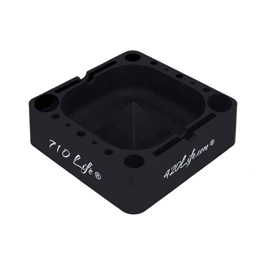 710 Life Silicone Ashtray & Tool Storage (Black) - Durable, Non-Slip, Multi-Purpose Organizer for Smoking Accessories, Gardening Tools & Office Supplies | Perfect for Home, Outdoor & Workspace Use