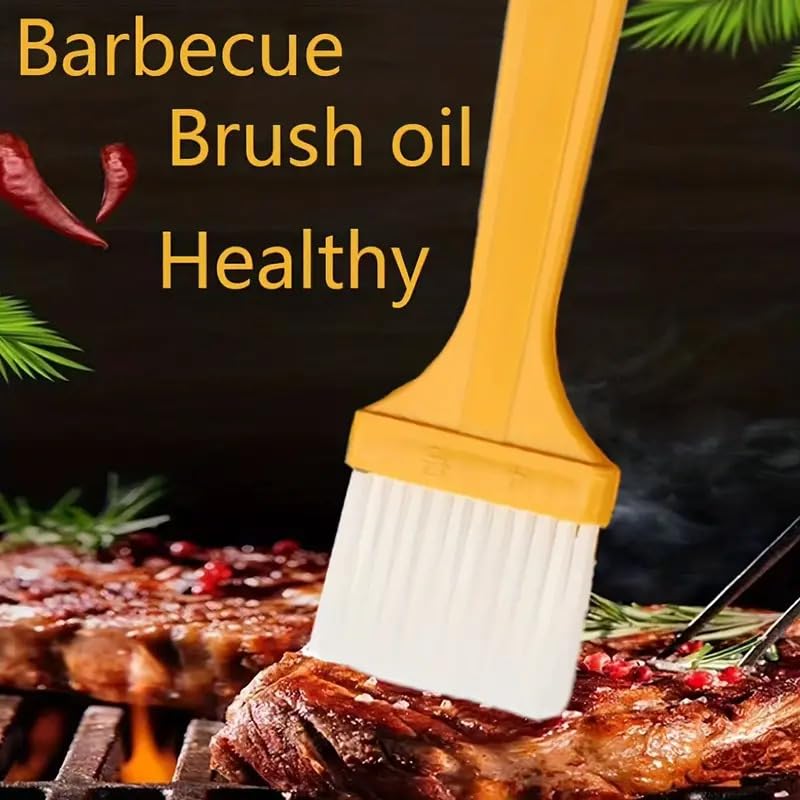 5-Piece Soft Wool Basting Brush Set with Wooden Handle - Perfect for Kitchen, Restaurant, BBQ, Baking & Pancake Making - Ideal for Water-Based Paint, Oil Application & Food Coating - Durable & Versatile Cooking Tool