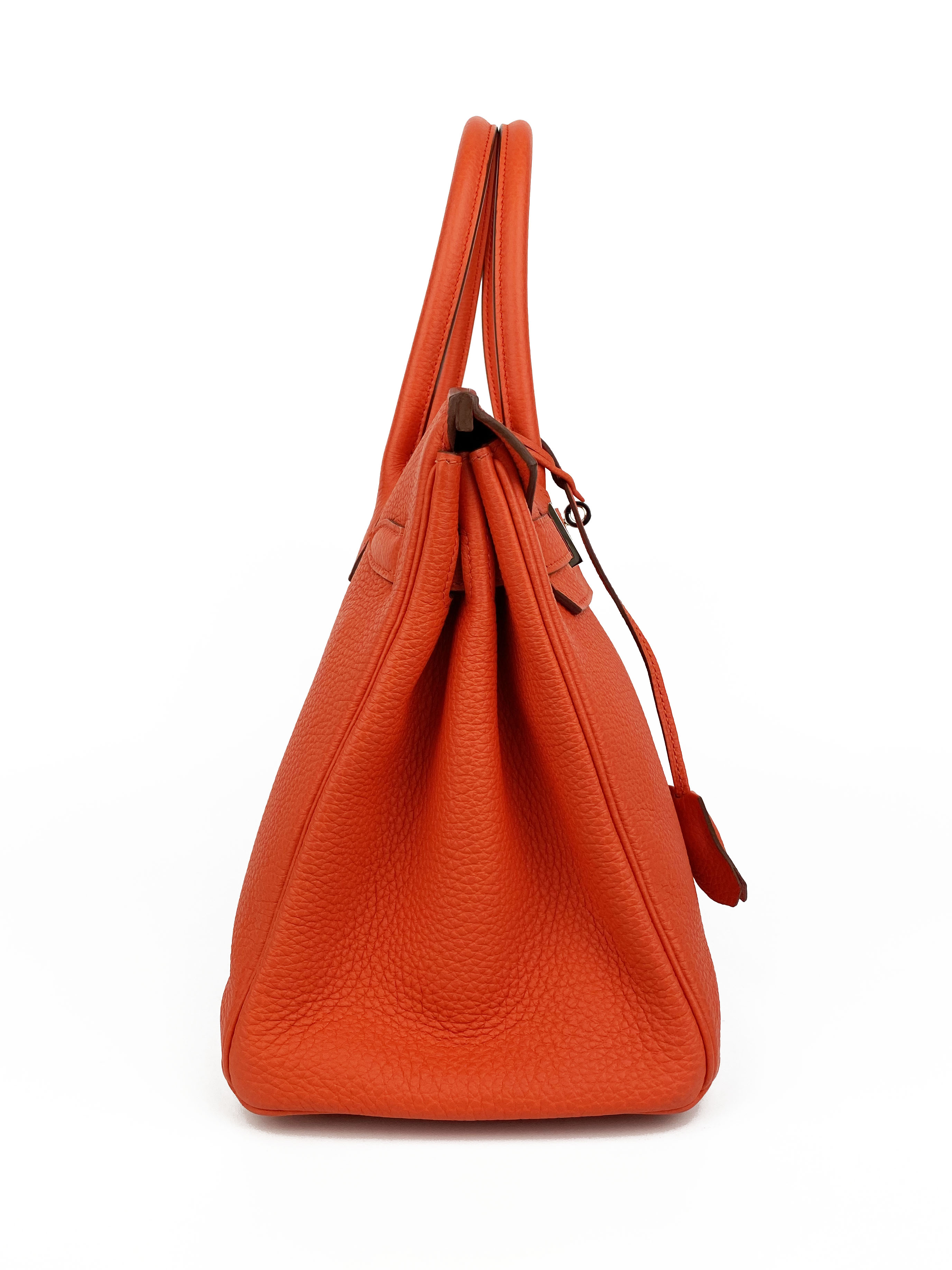 Hermes 30cm Birkin Bag in Vibrant Orange Poppy 8V - Luxury Designer Handbag for Women, Perfect for Work, Travel & Special Occasions