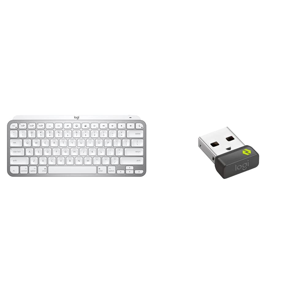 Logitech MX Keys Mini Wireless Bluetooth Keyboard for Mac - Compact Backlit Illuminated Keyboard with USB-C Charging, Metal Build | Compatible with MacBook Pro/Air, iMac, iPad | Perfect for Home Office, Remote Work & Creative Professionals