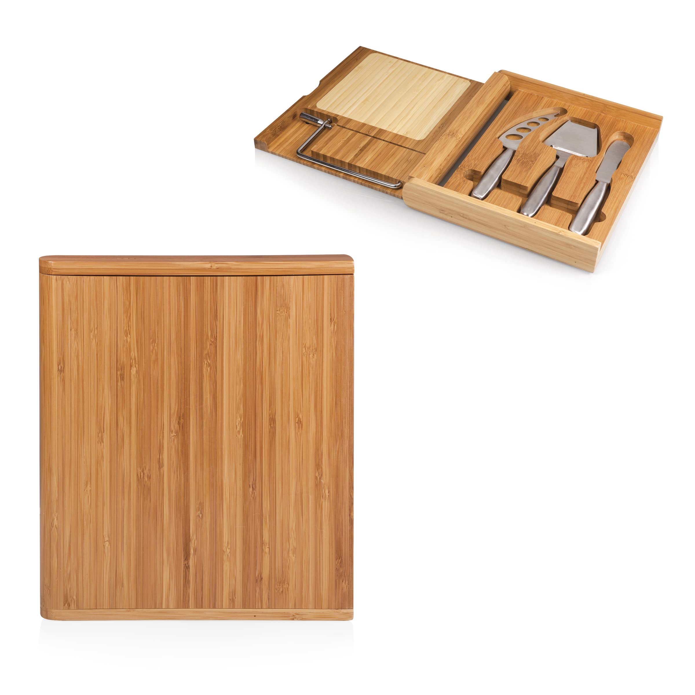 TOSCANA - Picnic Time Brand Soiree Cheese Board Set with Knives - Perfect for Wine Parties, Charcuterie Boards & Outdoor Picnics