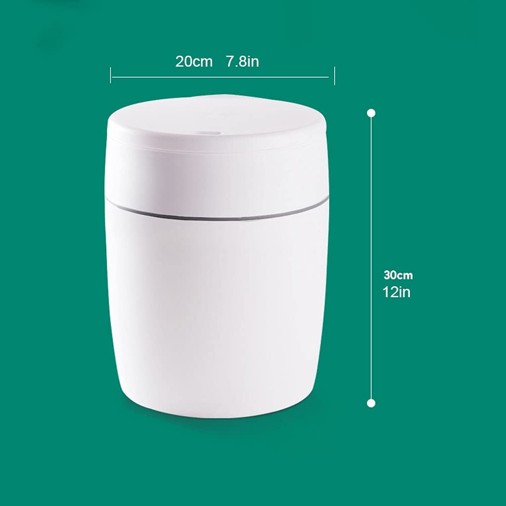 10L Round Push Trash Can with Lid - Simple Covered Household Garbage Bin for Kitchen, Bedroom, Living Room | Durable & Odor-Proof Indoor Waste Basket for Home & Office Use