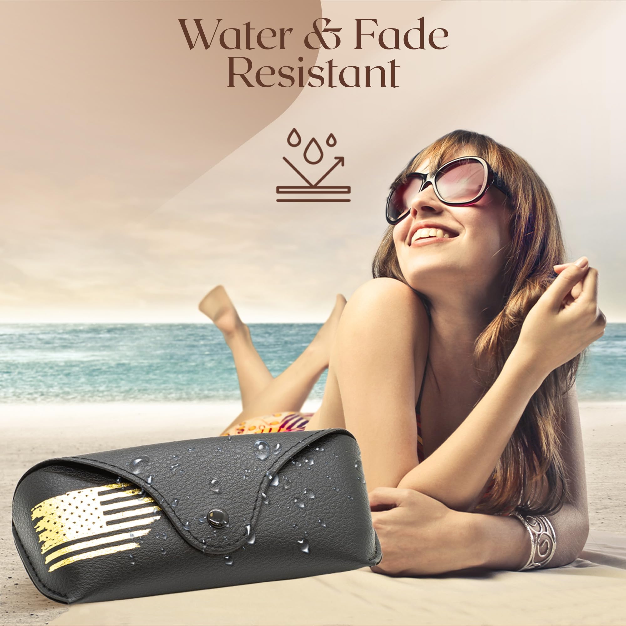 Leather Glasses Case Slim Portable Eyewear Holder for Men & Women - Perfect for Travel, Office & Daily Use