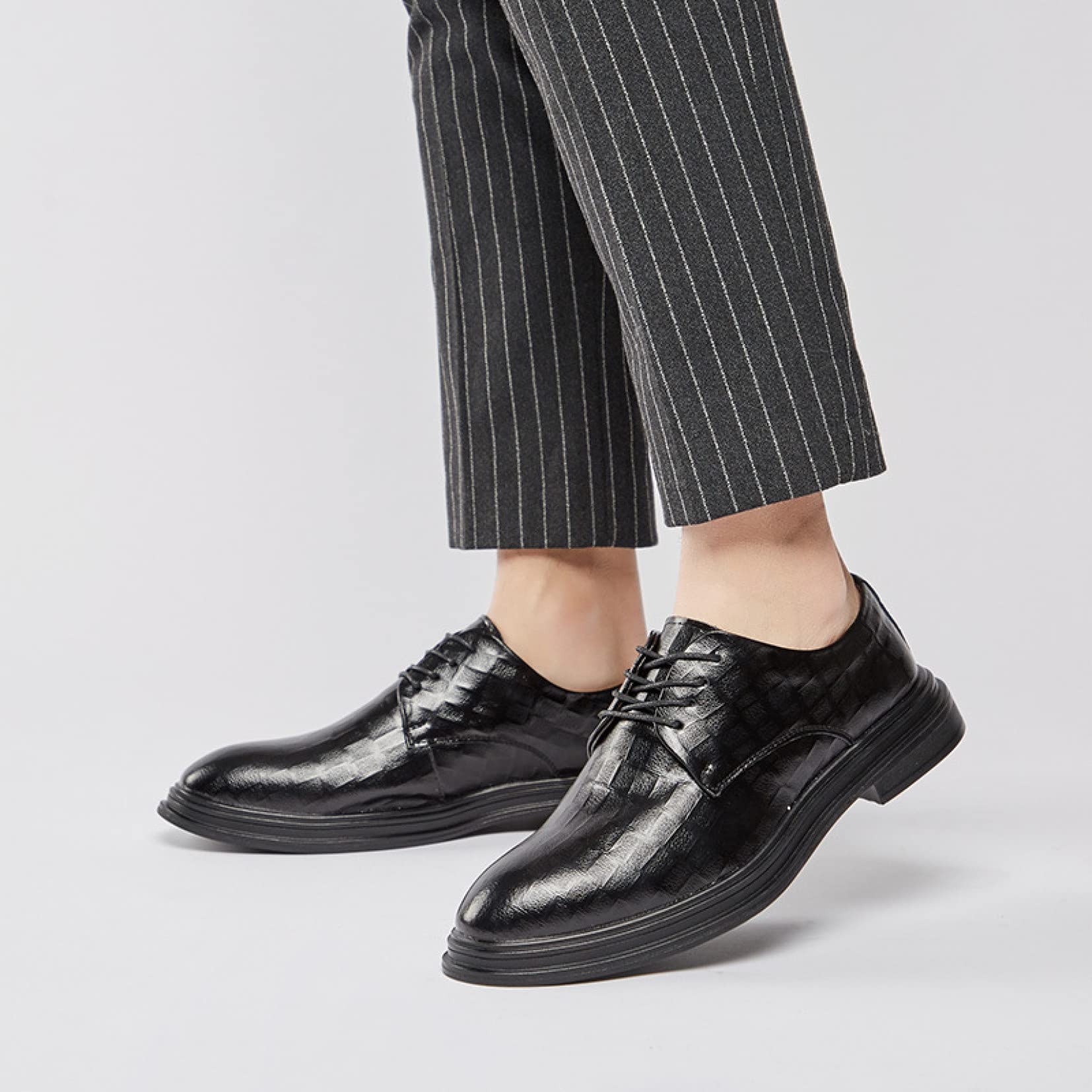 Men's Comfortable Oxford Dress Shoes - Classic Lace-Up Formal Shoes for Wedding, Business & Casual Wear | Durable Leather Business Shoes for Office, Party & Outdoor Occasions