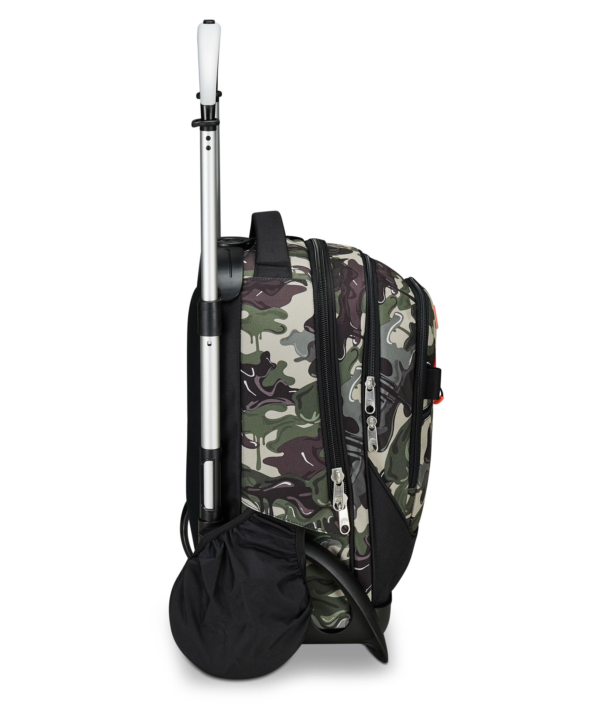 Seven Trolley School Backpack with Maxi Wheels - Detachable 3-in-1 Travel Trolley & Crossover System - Green Lightventure Backpack for Boys & Kids - Perfect for School, Travel & Daily Commute