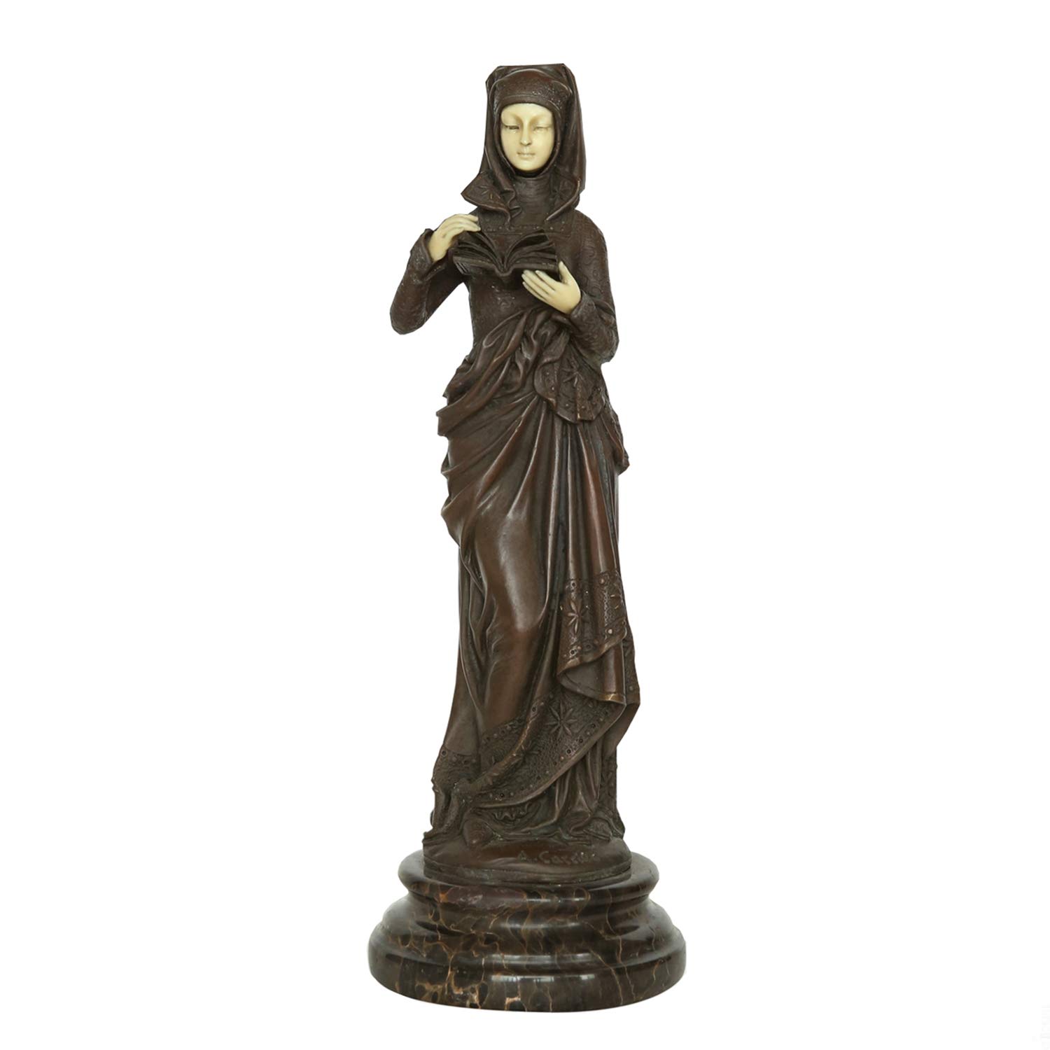Elegant Bronze Female Statue Sculpture - Handcrafted Home Decor Art Piece for Living Room, Office & Garden | TPXQ-031