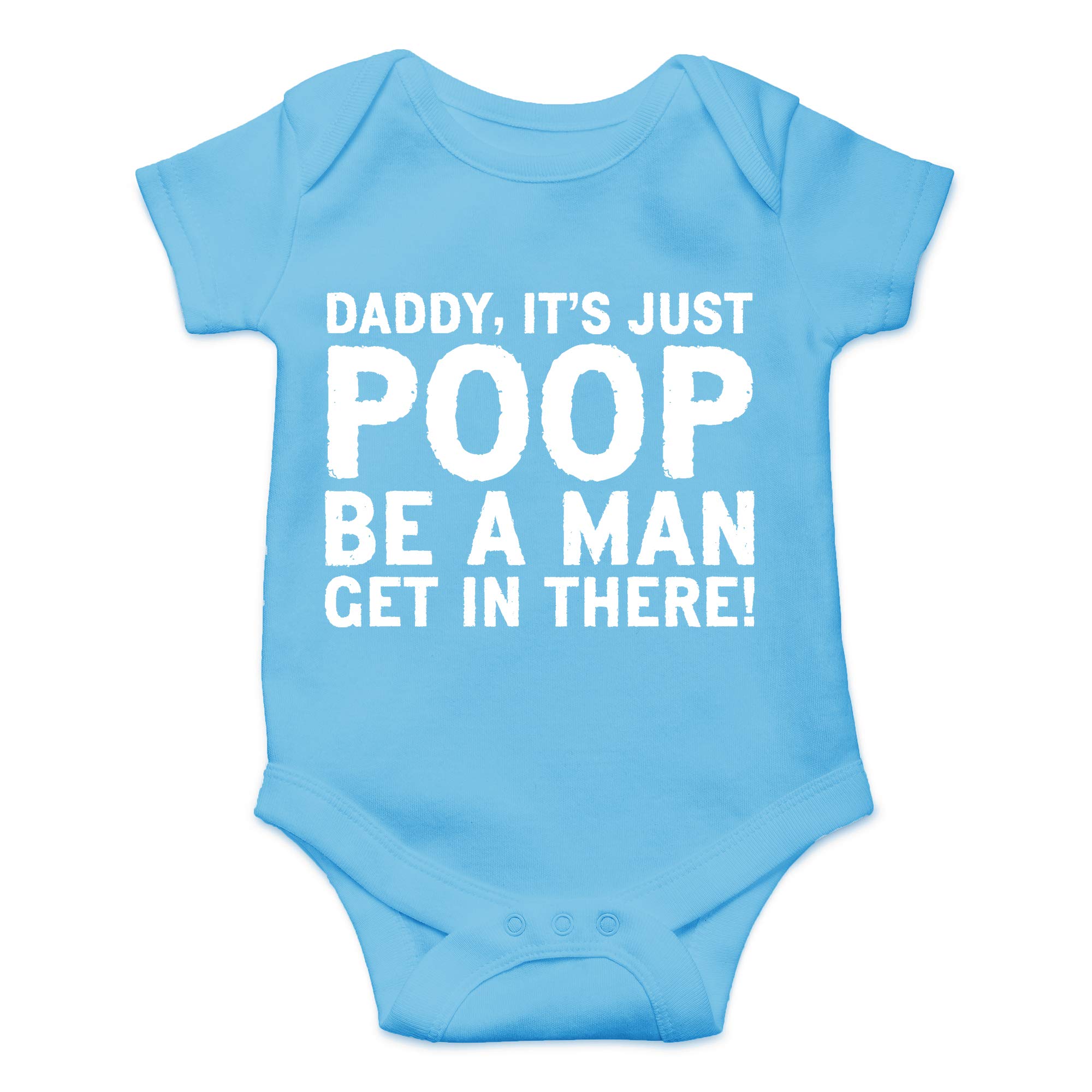 Funny Baby Bodysuit - 'Daddy, It's Just Poop' Newborn Onesie for Boys & Girls | Cute Infant Outfit for Playtime & Photo Shoots | CBTwear