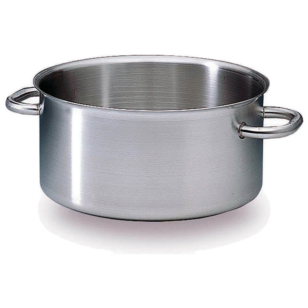 Matfer Bourgeat Excellence 11-Inch Stainless Steel Casserole Pot with Lid - Professional-Grade Cookware for Braising, Stewing & Baking - Perfect for Home Chefs & Restaurant Use