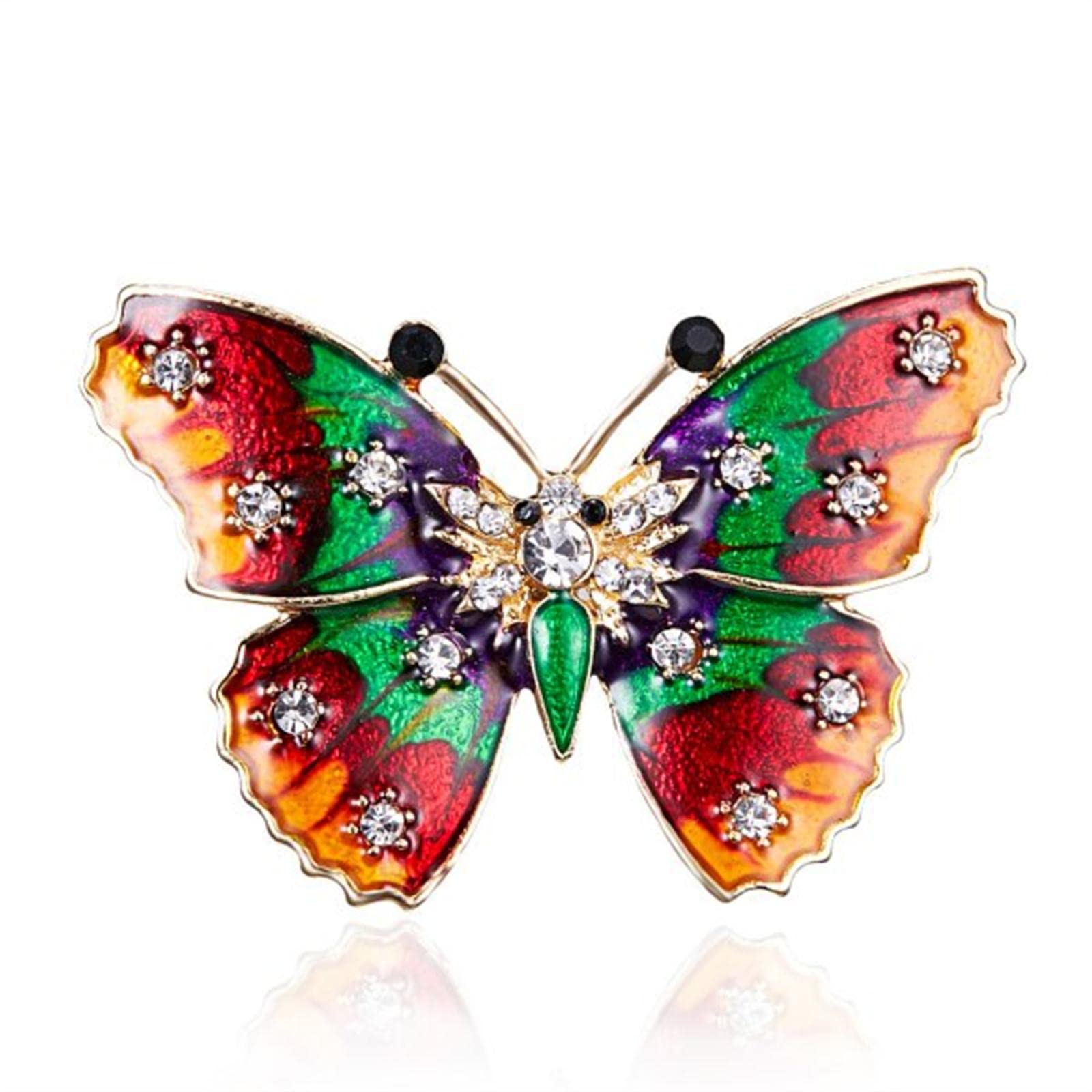 Exquisite Rhinestone Butterfly Brooch for Women - Elegant Crystal Insect Pin Jewelry for Wedding, Party & Outerwear Accessories | Perfect for Bridal Bouquet, Blazer Lapel & Evening Dress Decoration
