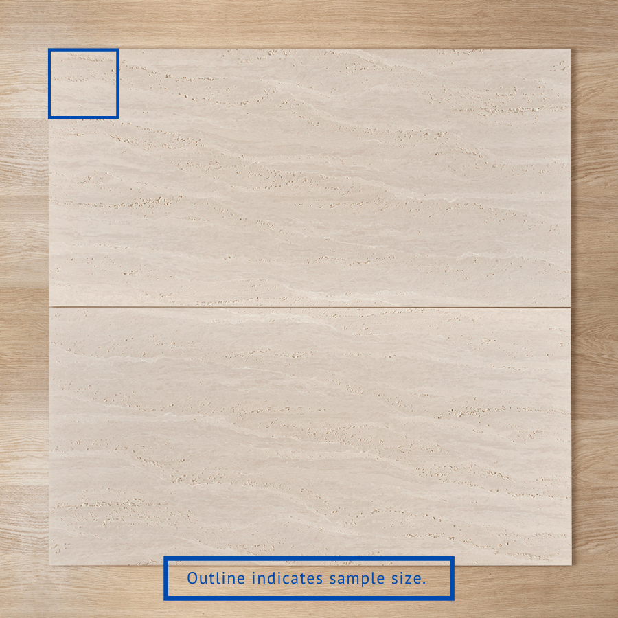 Premium Kirribilli Travertine Look Beige Matte Porcelain Tile - Natural Stone Effect Floor & Wall Tile for Bathroom, Kitchen, and Living Room