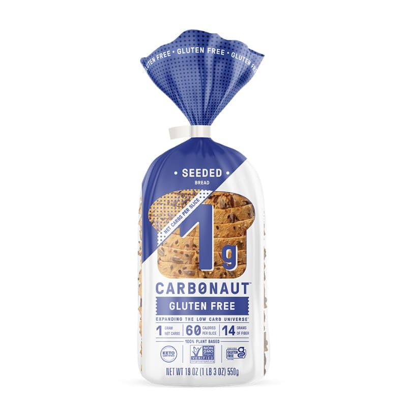 Carbonaut Gluten Free Low Carb White Bread - Keto Certified, Non-GMO, Vegan - 8 Pack | Perfect for Keto Diet, Weight Loss & Healthy Breakfast Sandwiches