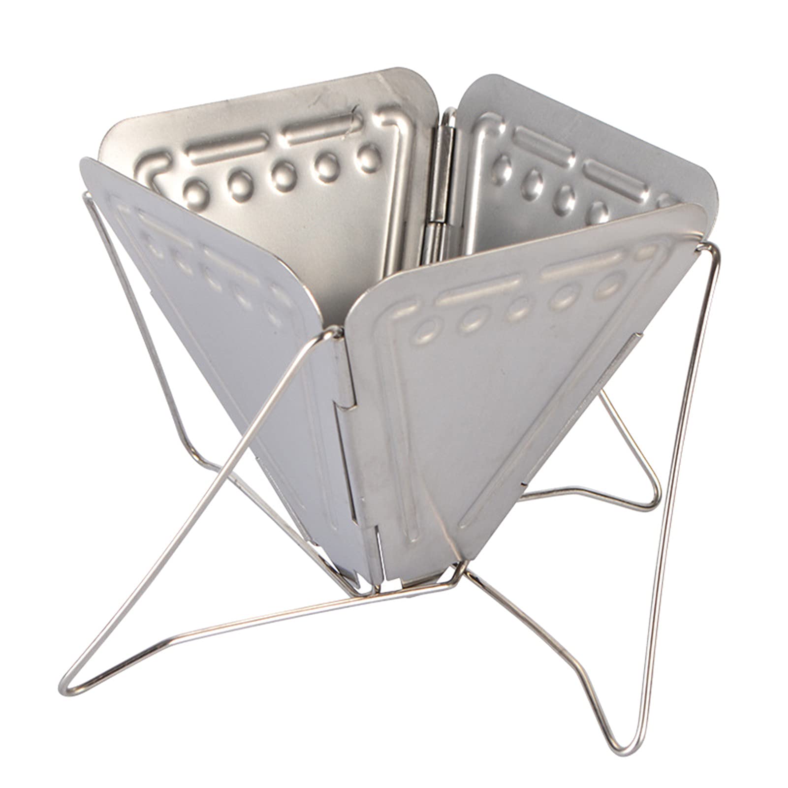 Portable Stainless Steel Coffee Filter Rack - Foldable Travel Pour Over Dripper for Camping, Hiking & Home Brewing - Silver Funnel Tool
