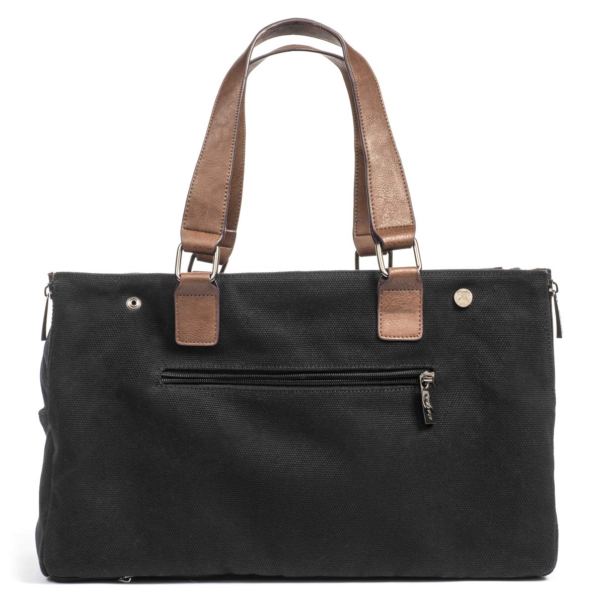 Interchangeable Shell Tote Pet Carrier - Black Canvas Weekend Travel Bag for Dogs & Cats | Compatible with Base Carrier Only | Perfect for Air Travel, Road Trips & Vet Visits