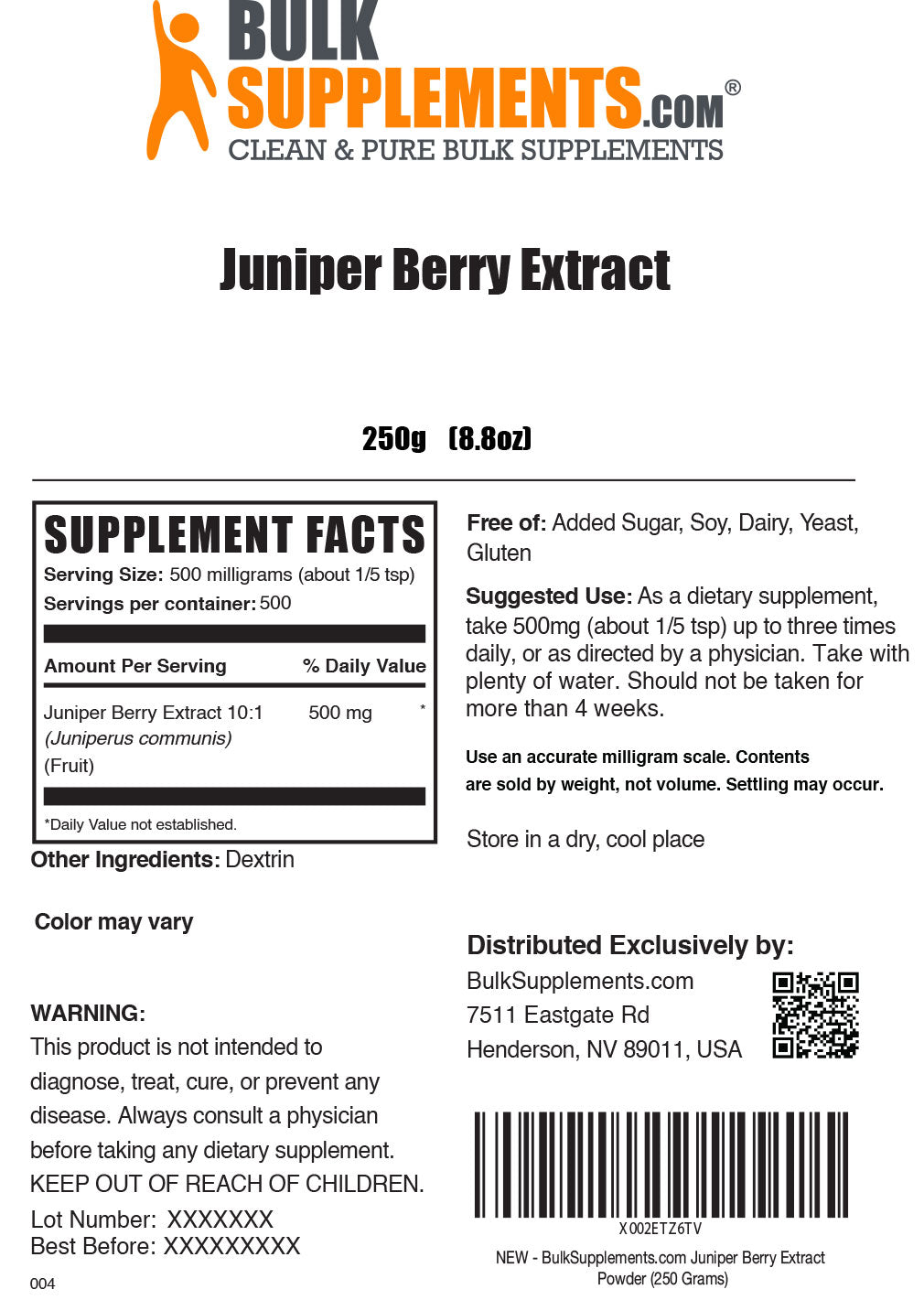 Organic Juniper Berry Extract Powder - 100% Pure & Natural Dietary Supplement for Detox & Digestion | Supports Skin Health & Weight Management | Perfect for Smoothies, Teas & DIY Beauty Recipes