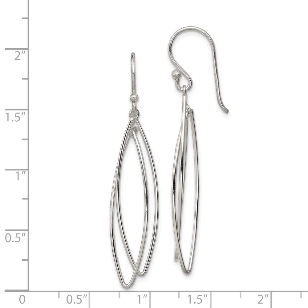 925 Sterling Silver Multi-Hoop Dangle Earrings for Women | 58mm x 9mm Drop Earrings | Elegant Statement Jewelry for Parties, Weddings & Everyday Wear