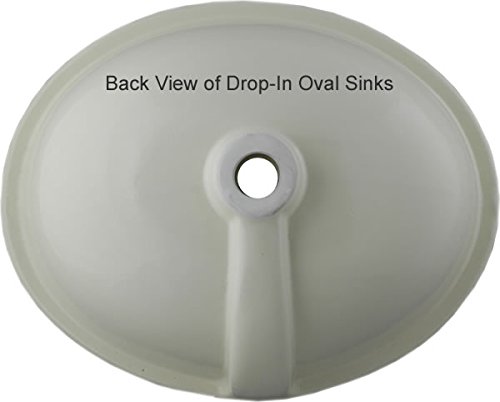 Acambaro Oval Ceramic Self-Rimming Bathroom Sink - Durable Porcelain Drop-In Vessel for Modern Vanities - Perfect for Home Renovation & Bathroom Remodeling
