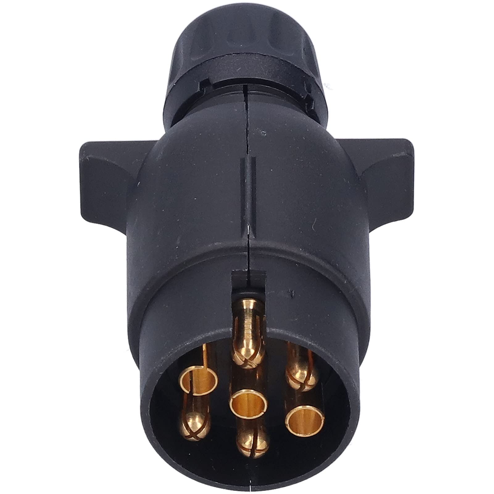 7 Pin Trailer Plug Adapter - Black Plastic Connector for Brake & Indicator Lights | Towing & Hauling