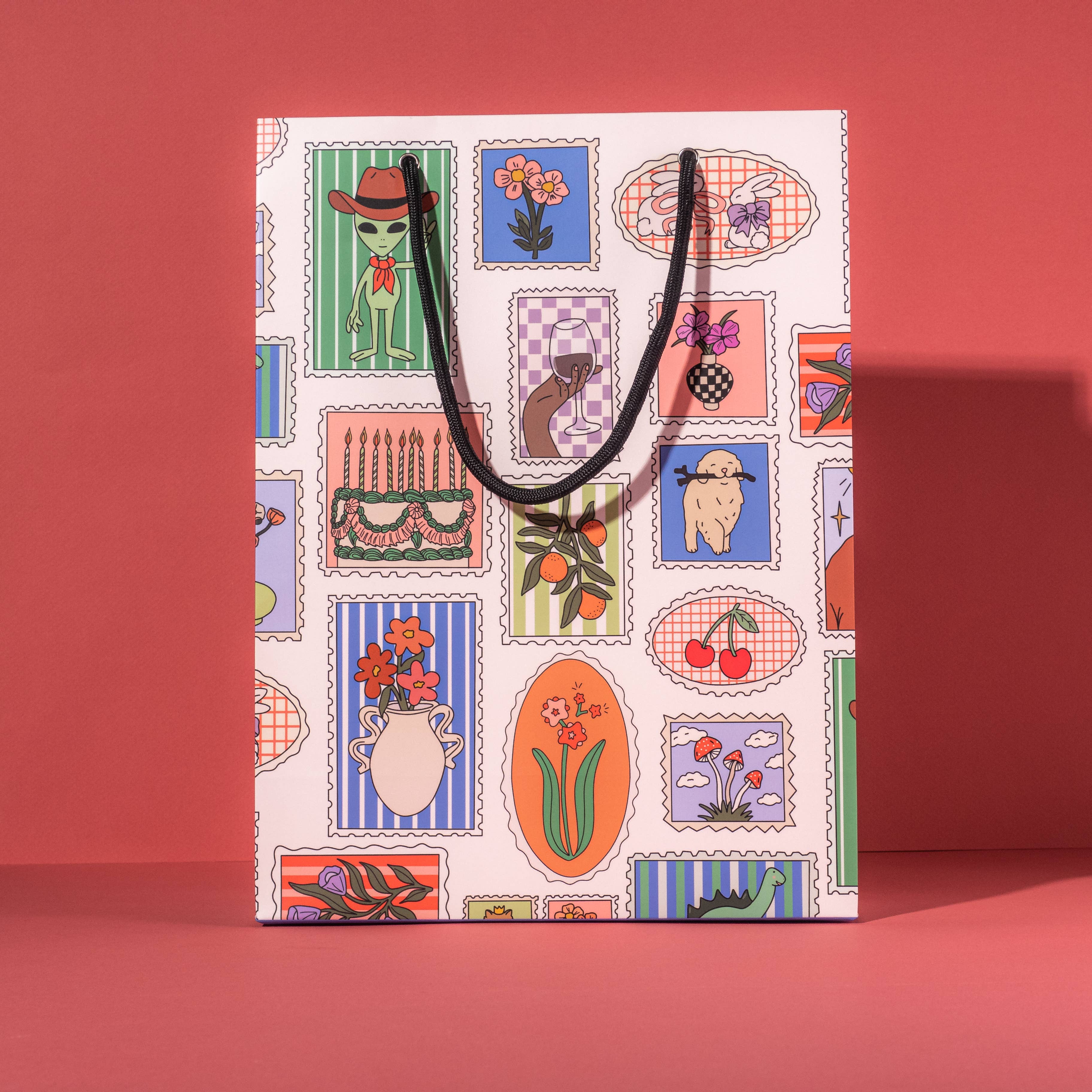 Custom Stamp Print Gift Bags - Personalized Kraft Paper Bags for Party Favors, Wedding Gifts & Retail Packaging (Set of 50) | Eco-Friendly & Versatile for Events, Holidays & Small Business Branding