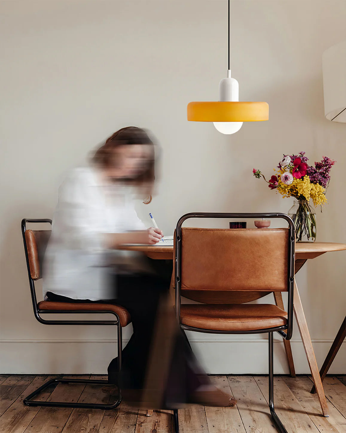 Modern Disc Orb Pendant Light Fixture - Sleek Minimalist Ceiling Lighting for Dining Room, Kitchen, Bedroom & Living Room Decor