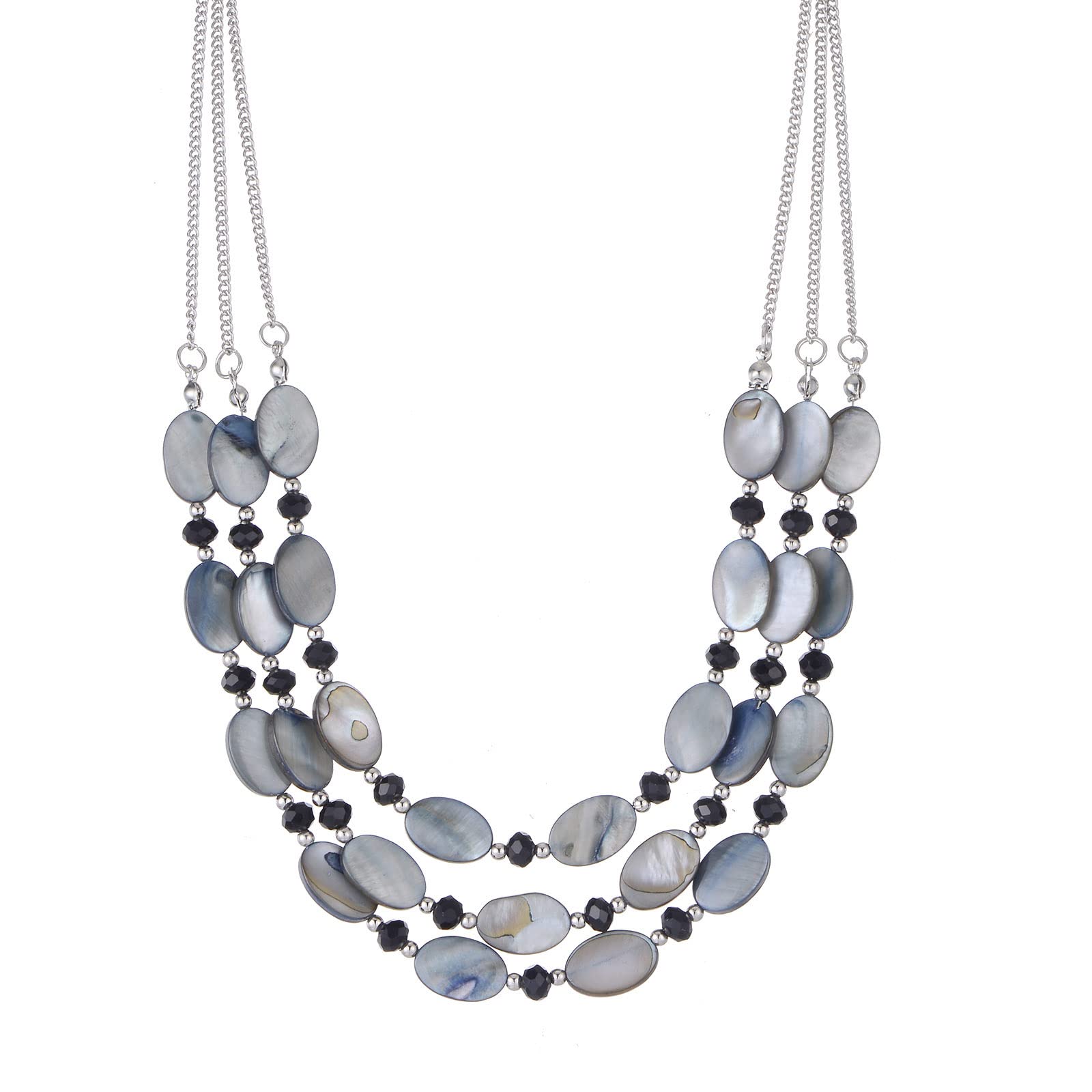 FULU AUTUMN Chunky Layered Beaded Necklace for Women - Multi Strand Statement Jewelry, Fashion Birthday Gift for Mom - Perfect for Parties, Weddings & Casual Wear