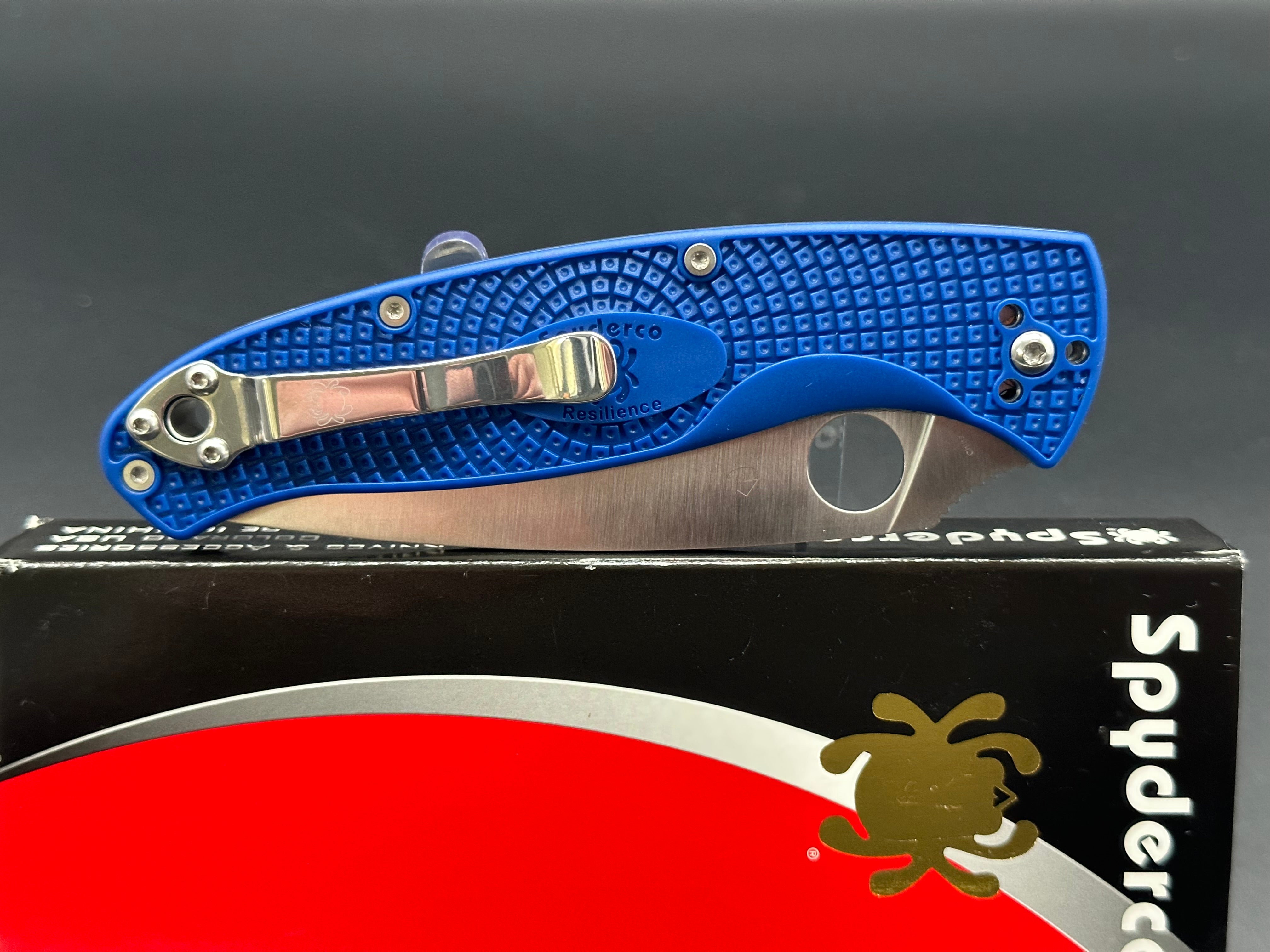 Spyderco Resilience Folding Knife - Blue G-10 Handle, CPM-S30V Steel Blade - Perfect for Outdoor Camping, Hiking & Everyday Carry (EDC)