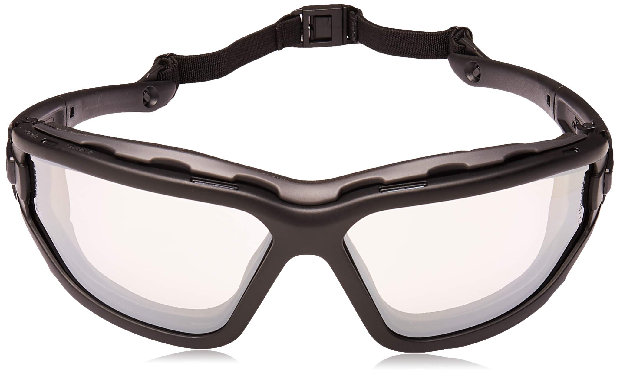 PYRAMEX I-Force Sporty Dual Pane Anti-Fog Safety Goggles - Black Frame with Clear Lens for Cycling, Skiing & Outdoor Sports