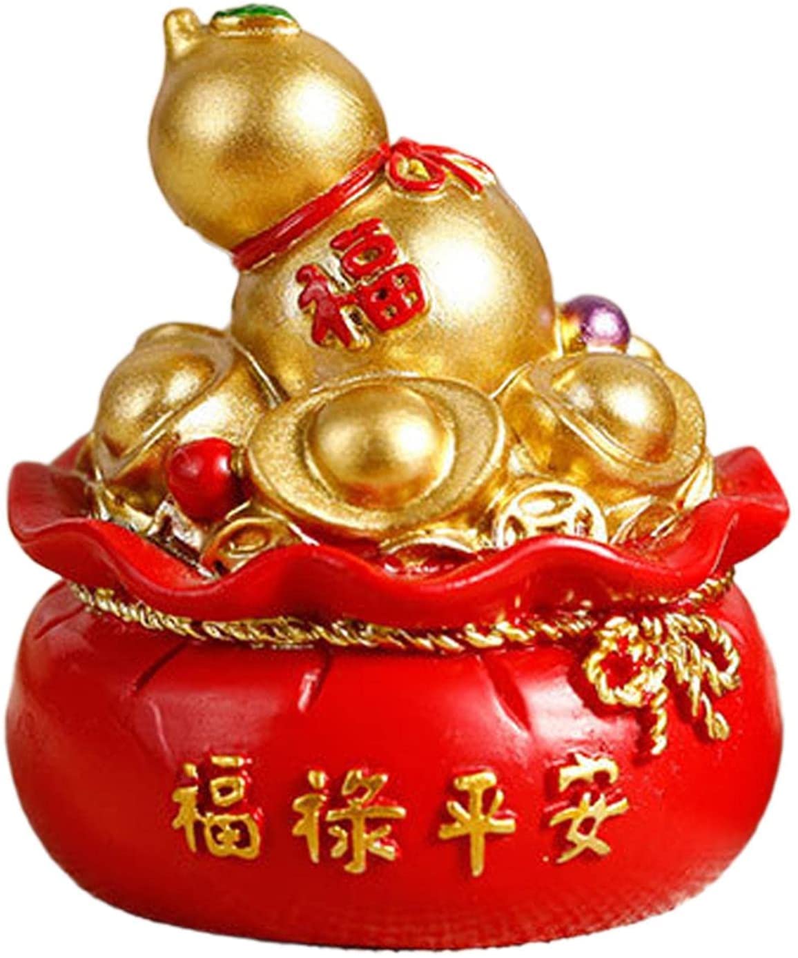 Feng Shui Wealth Gourd Money Bag - Lucky Charm for Prosperity, Home & Office Decor - Perfect for Living Room, Desk, or Business Space