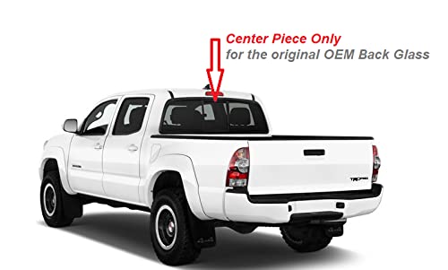 Toyota Tacoma Center Piece Glass - Manual Slider Back Window Replacement (2005-2018 Models) - Dark Tinted for Privacy & UV Protection - Perfect for Off-Roading, Camping & Truck Customization