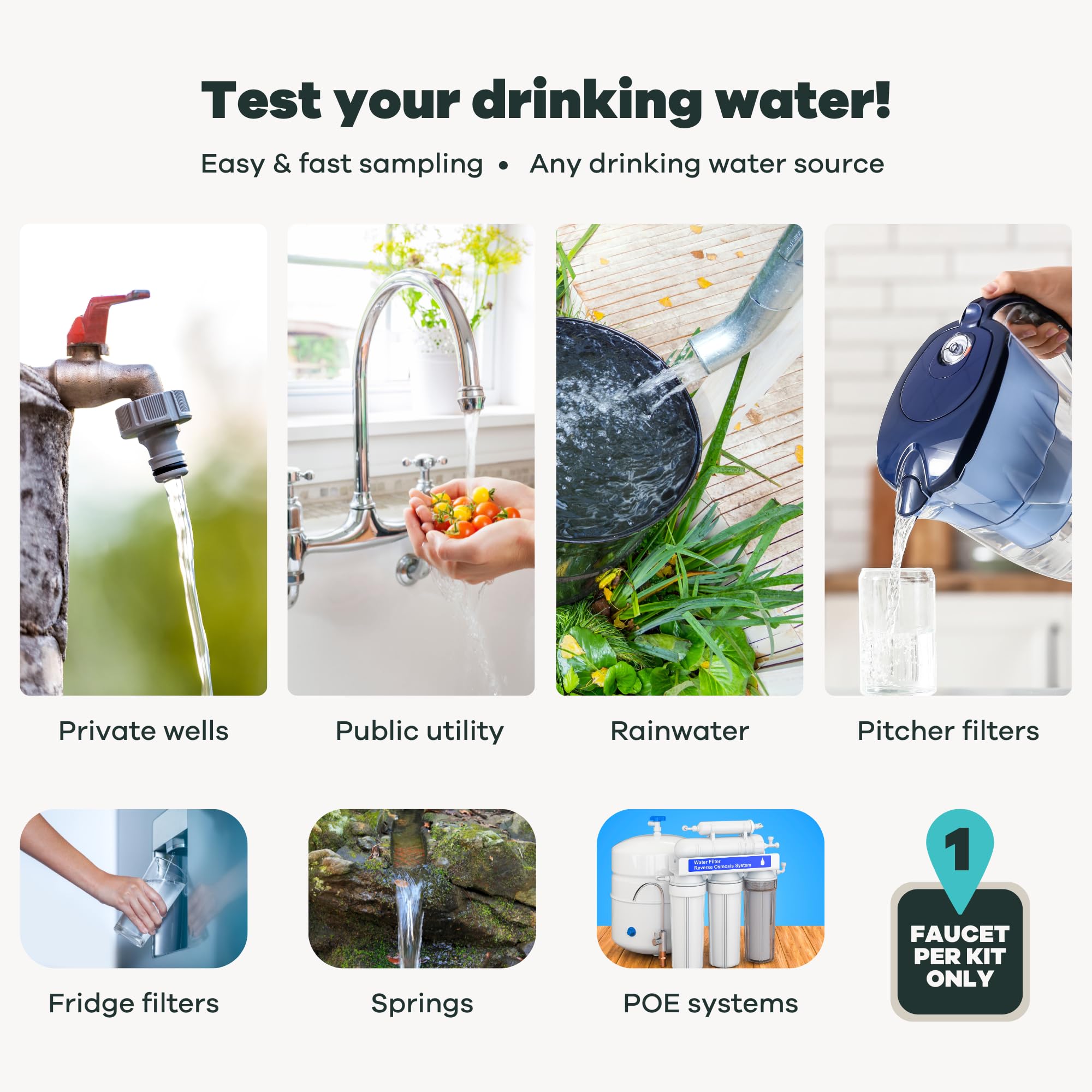Essential Home Water Test Kit for Drinking & Tap Water | EPA Certified Testing for Lead, Bacteria, Heavy Metals & 50+ Parameters | Perfect for Well Water, Aquariums & Emergency Preparedness