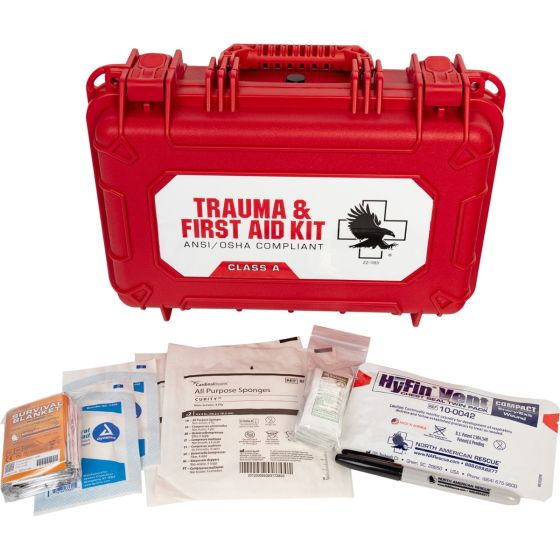 North American Rescue Trauma & First Aid Kit (TFAK) - Complete Emergency Medical Supplies for Home, Car & Outdoor Survival | Bleeding Control & Wound Care Essentials