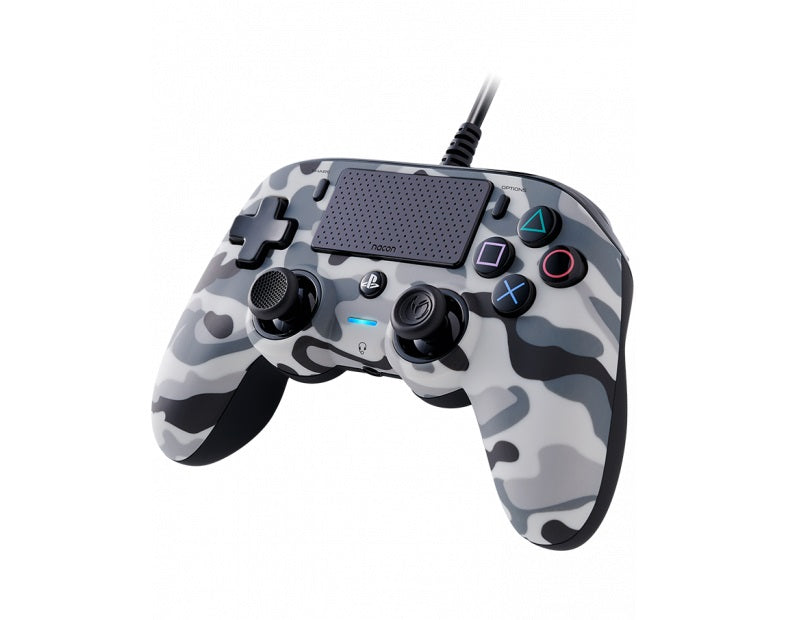 Nacon Camo Wired Compact Controller for PS4/PS5 - Ergonomic Gamepad with Enhanced Grip for Long Gaming Sessions - Perfect for FPS, Racing & Action Games