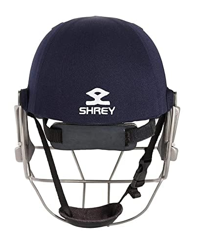 Shrey Pro Guard Air Stainless Steel Cricket Helmet for Men - Lightweight Protective Headgear with Ventilation & Mesh Carry Bag - Perfect for Cricket Matches, Practice Sessions & Sports Training