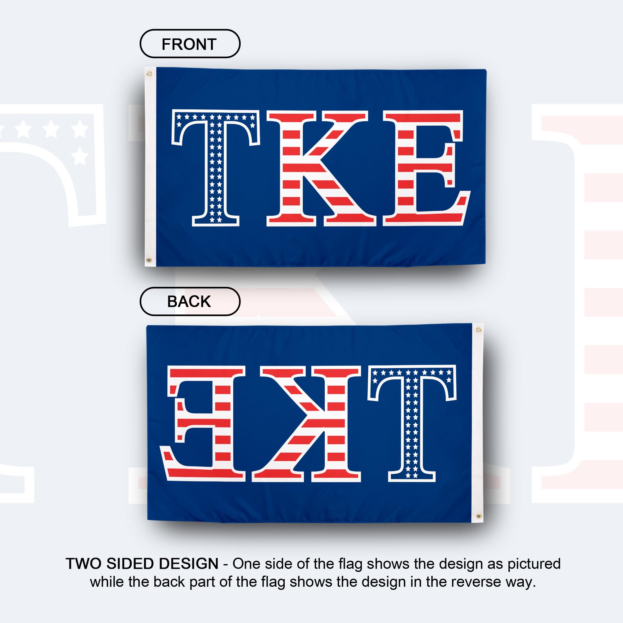 Tau Kappa Epsilon (TKE) Fraternity Flag - 3x5 Feet Desert Cactus Design with USA Pattern | Durable Polyester Banner for College Greek Life, Dorm Decor & Tailgate Parties