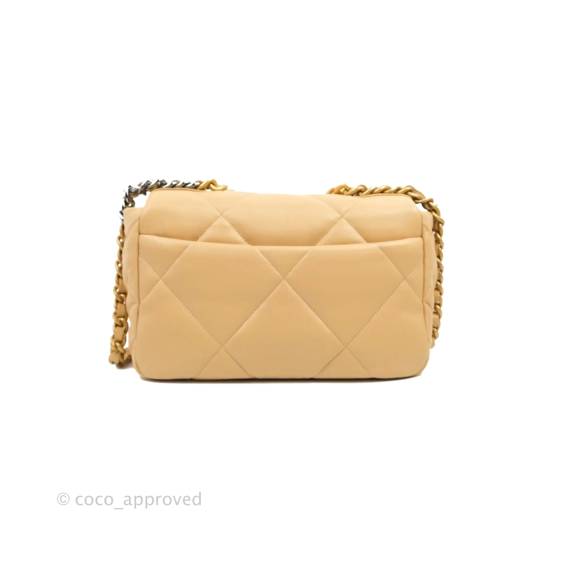 Chanel 19 Small Handbag in Dark Beige with Mixed Hardware - 22C Collection | Luxury Crossbody Bag for Women, Perfect for Date Night & Special Occasions