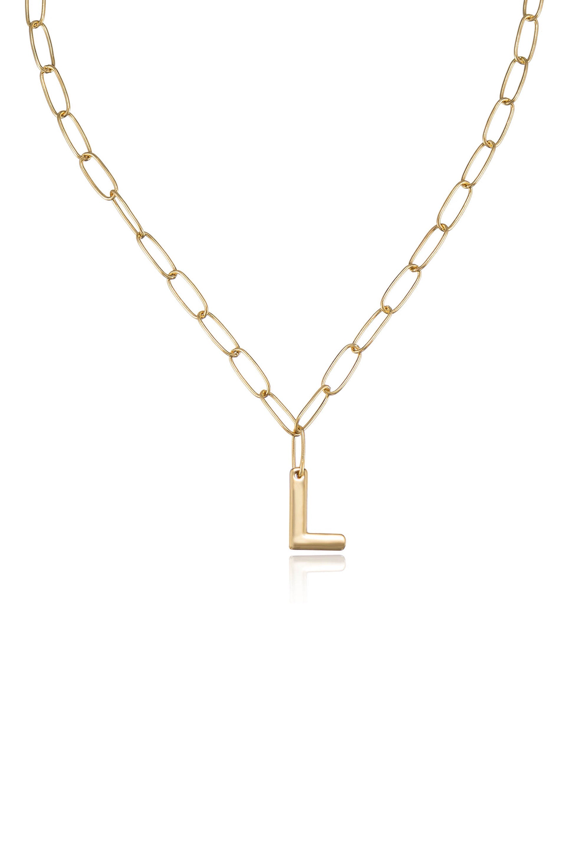 Personalized Initial Necklace with Paperclip Link - Custom Name Letter Jewelry for Women - Perfect Gift for Birthday, Anniversary & Everyday Wear
