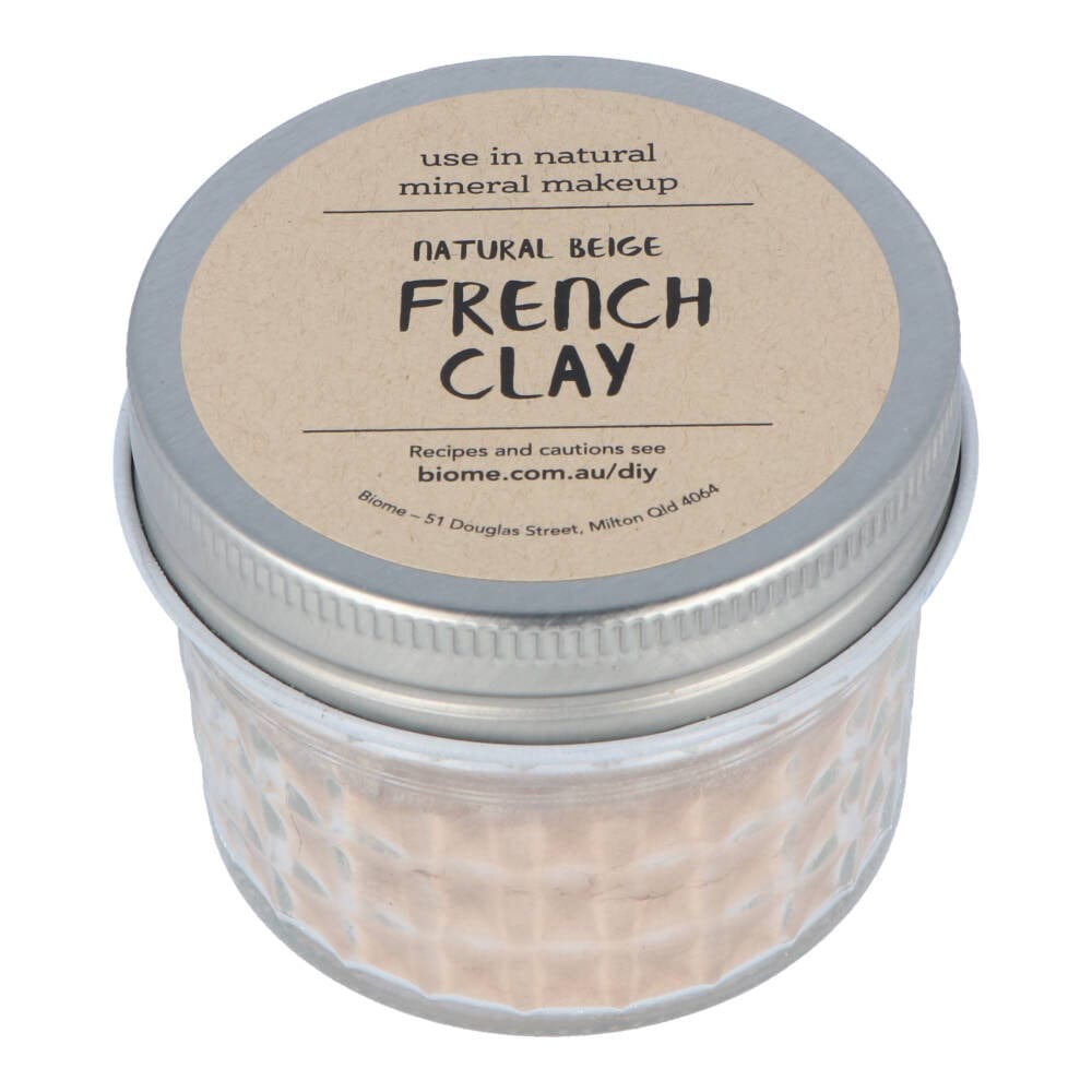 Natural Beige French Clay in Glass Jar 50g - Pure Cosmetic Grade for Face Masks, Skin Detox & Hair Care - Perfect for DIY Beauty & Spa Treatments