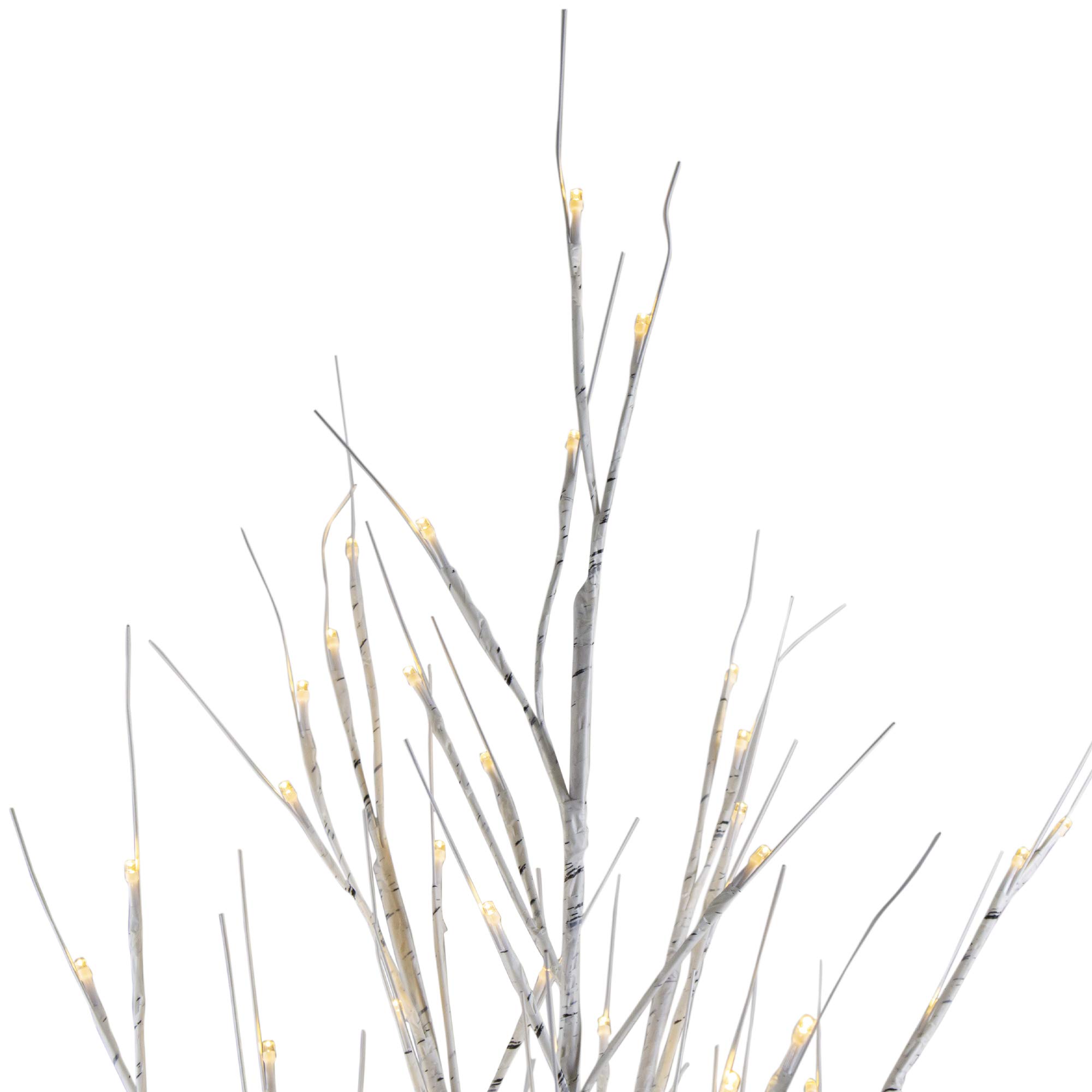 Northlight 6ft Christmas Birch Twig Tree with Warm White LED Lights - Outdoor Holiday Decoration for Porch, Yard, and Garden Festive Lighting