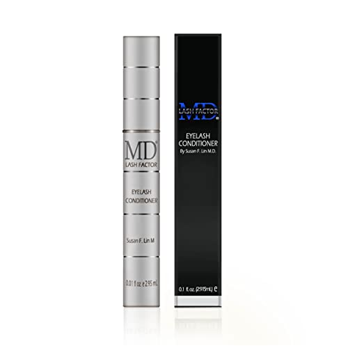 MD Lash Factor Eyelash Growth Serum - Natural Lash Enhancer for Longer, Thicker & Fuller Lashes - 0.1 Fl Oz/14ml (3 Month Supply) - Perfect for Daily Use & Special Occasions