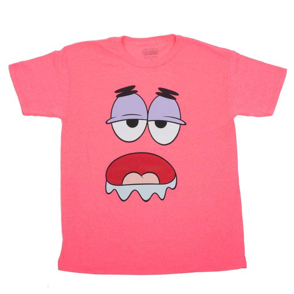 Men's Pink Spongebob Squarepants Patrick Star Graphic T-Shirt - Soft Cotton Cartoon Character Tee for Casual Wear & Funny Gifts