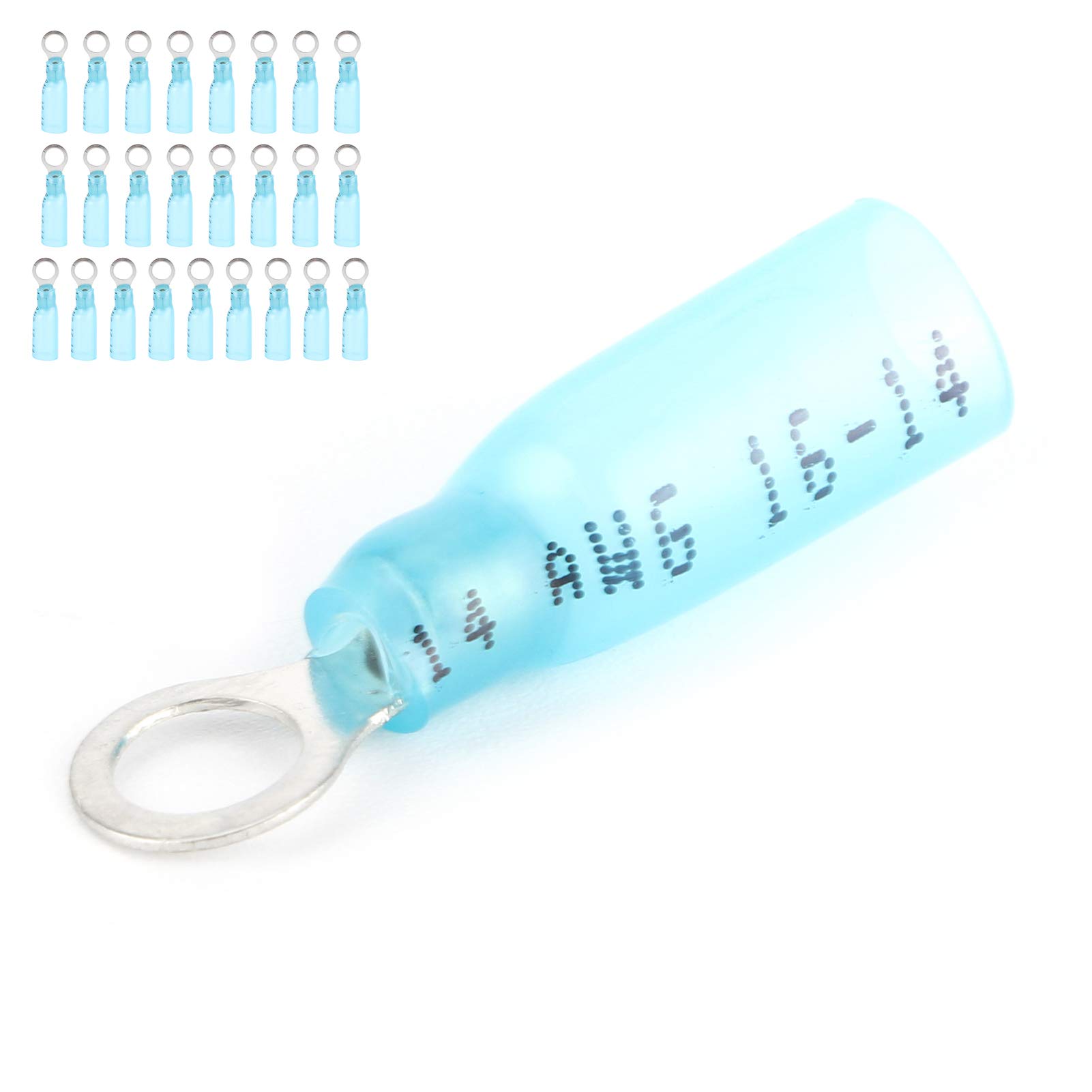 25PCS Heat Shrink Wire Connectors - 1/5 Inch Electrical Quick Splice Terminals with High Conductivity for Automotive, Marine & Home Wiring Repairs