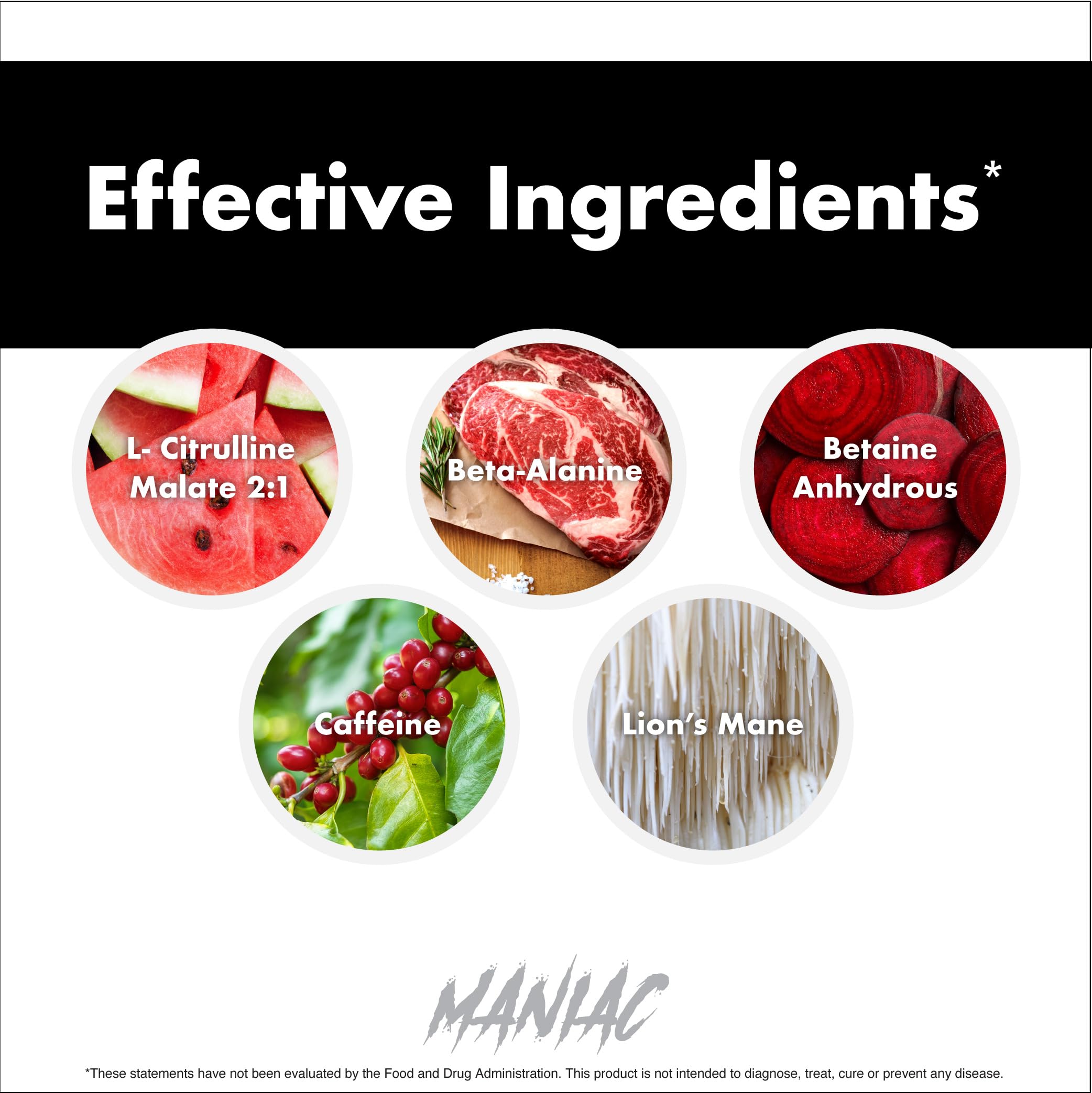 Anabolic Warfare Black Series Maniac Pre-Workout Powder - Nitric Oxide Booster for Muscle Pumps & Protein Synthesis - Guerilla Grape Flavor - Ideal for Gym, Bodybuilding & Intense Training Sessions